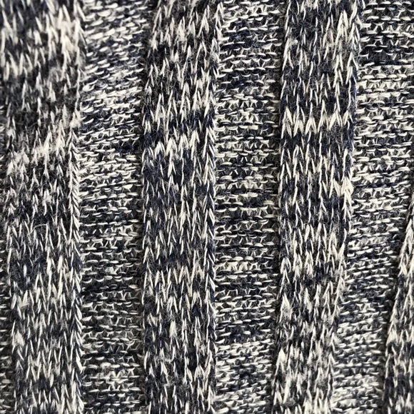 Free People blue/white ribbed high neck top. Large - Picture 4 of 7